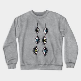 Creepy Weird Eye Garlands Surreal Art Crewneck Sweatshirt